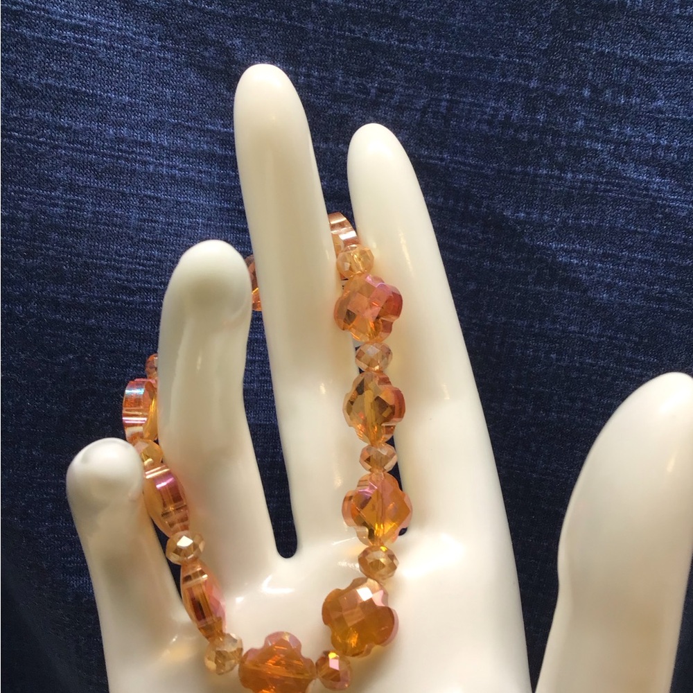 Elegant Amber Beaded Bracelet